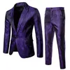 Herrenanzüge Blazer Jacken Hosen Männer Business Casual Slim Sets Mode bedruckt Smoking Hochzeit formelle Kleidung Blazer Bühnenauftritte 220913