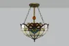 Tiffany Europäischen Retro Anhänger Lampe Buntglas Plaid Lampen Kronleuchter Hause Dekoration Für Wohnzimmer Esszimmer Schlafzimmer Hängen Licht