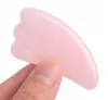 Portatile fatto a mano naturale cura della pelle viso sottile massaggiatore quarzo rosa Guasha massaggio viso viso Gua Sha