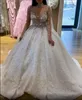 2020 Plus Size Arabic Aso Ebi Luxurious Sparkly Ball Gown Wedding Dresses Crystals Beaded High Neck Bridal Dresses Sexy Wedding Gowns AL6185