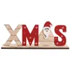Detalhes no Natal para o Xmas Dinner Party Início Ornamentos Início Wooden Letter flocos de neve Papai Noel Tabela Decor Navidad Ano Novo JK1910