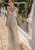 Muse by berta robes de mariée de l'épaule un bouton de ligne Back Illusion Boho Bridal Robes Made Made Plus Taille Robe de mariée 4295 260K