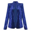 Moda paillettes giacche glitter night club manica lunga donna cappotto sottile nastro d'oro brillante autunno tuta sportiva femminile GV928