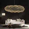 Nordic Art Hollow Cloud Design Pendant Lights Creative Bedroom Hotel Hall Restaurant Bar Designer Firefly Led Lighting Fixtures