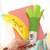 Penna väskor godis färg mjuk fodral kreativ banan lök elever väska söt silikon stor flicka penna liten handväska plånbok gåva1