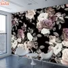 Peony Schil en Stok Bloemen 3d Po Muurschildering Behang Behang Papieren Home Decor Wallpapers voor Woonkamer Slaapkamer Muurschilderingen Roll1253q