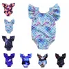 Zeemeermin meisjes bikini kids badmode ins one-pieces zwem rompertjes 3D-ster badpakken dier gedrukte badpakken zomer casual beachwear A5567