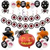4 estilo Halloween balão conjunto de horror olho pull bandeira látex folha alumínio ballons festival festival de decoração de halloween jk1909