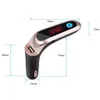 Car Accessorie Bluetooth Adapter S7 FM Transmitter Bluetooth Kit Kit Hands Free FM Radio Adapter مع Charger Car Output