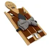 Kids Suspenders Bow Laço Grupo Manta Impresso Chairs Boys Grade Elastic Y-Suspensórios com Cinto de Laço Bebê Bebê Chapeira Retro Y-Back Bzyq6149