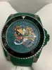 Mens Luxury New Dive Watch Embroidered Tiger Motif Dial Men039s Watch YA136316 Movement Mens Watches3383830