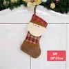 Julstrumpor Santa Snowman Deer Socks Barn Stora Presentkassar Julgran Hängande Ornamenter Heminredning