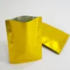 Torby do pakowania mleka Matte Gold Aluminiowa Folia Płaska torba 100 sztuk Ciepła Uszczelniacz Mylar Plating Sugar Packaging Worka Pakiet Magazynowy