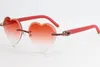 Verkaufe neue Big Stones Randlose Sonnenbrille Plank Sonnenbrille 3524012 Top Rim Focus Brillen Schlanke und längliche Dreiecksgläser Fantasievoll