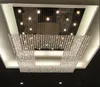 Ny varm design kristall hänge lampa fixtur belysning stor modern kristall ljuskrona hotell lobby led ljuskrona belysning L150 * W150cm
