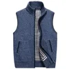 Herren Winter Wolle Pullover Weste Herren Sleeveless Strickweste Jacke 2018 Neue Warme Fleece SweaterCoat Plus Größe M-3XL