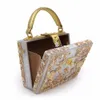 Designer-Box Vorm Tote Dames Handtas Acryl Relief Zwarte Avond Clutch Bag Dames Prom Partion Portemonnee Schoudertas