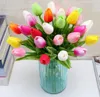 Beauty Real touch flowers latex Tulips flower Artificial Bouquet Fake flower bridal bouquet decorate flowers for wedding GB156