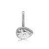 Ny 925 Sterling Silver CZ Diamond Tear Drop Wedding Ring Set Original Box för Pandora Vatten Drop Ringar för Kvinnor Tjejer Present Smycken