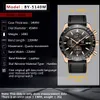 Titta på män lyx varumärke Benyar Mens Blue Watches Silicone Band Wrist Watches Men's Chronograph Watch Man Relogio Masculino284f