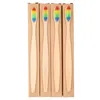 Reusable natural toothbrush bamboo set pack of 4 with travel case cheap with box packing biodegradable 100