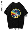 NASA宇宙TシャツレトロTシャツ原宿メンズコットンシャツファッションブランドNASAプリントTシャツ男性半袖Tシャツサマーウェア