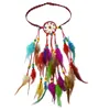 Magazzino US Warehouse Multicolore fatte con piume multicolori con flanella e perle colorate da sogno catcher Accessori per capelli per donne regalo