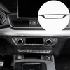 Center Console Knob Knappar Ram dekoration Dekaler Bil Styling för Audi Q5 FY 2018 2019 Rostfritt Stål Inredning Tillbehör