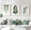 Nordiskt enkelt vardagsrum dekorativa målningar restaurang sovrum liten färsk hängande bildpunkt väggmålning grön plantering