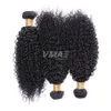 VMAE Malaysian Kinky Curly 3 Пакета Лот Высокое качество Человеческих Волос Удлинения волос