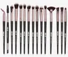 Pinceaux de maquillage pour les yeux 15 Pcs Ensemble de pinceaux de maquillage professionnel Correcteur d'ombre à paupières Fond de teint pour sourcils Poudre Liquide Crème Mélange Pinceaux de maquillage