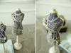 Two size cotton linen fabric blue model Jewelry Stand mannequin body Necklace Display Holder Ring storage jewelry rack one piece D187