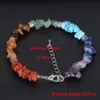 7 Chakra Reiki Mulheres Pulseiras Chain Link fecho da lagosta Equilíbrio Natural Healing Chip Stone Beads Meditação do arco-íris