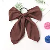 Bowknot Cabelo Scrunchies Gum para bandas Mulheres Meninas Chiffon Arcos de borracha elástico de cabelo laço de corda rabo de cavalo titular Acessórios de cabelo