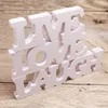 Live liefde lachen houten letters laser gesneden hout teken muur decor in witte plaque teken betrokkenheid bruiloft decoraties