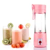 6 blades Rechargeable USB portable fruit juicer 380ml handed USB juice blender personal juicer for outdoor activities free shipping LX4799