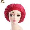 Baby Mommy Elastic Band Silky Bonnet Cap Colorful Wide Doo Rag Bonnet Polyester Cap Bekväm Sleeping Hat 2st/Set