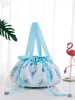 100 st Lazy Cosmetic Väska Velvet Drawstring Bags Cartoon Makeup Organizer Storage Travel Cosmetic Pouch Magic Toalettry String Väska