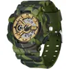 PANARS New Military Digital Watch Camouflage Outdoor Sports Double Display Electronic Waterproof Meter Watches for Men