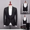 Slim Fit 3 Parça Erkek Takım Elbise 2020 Yeni Düğün Damat Smokin Shawl Yaka Groomsmen Erkek Akşam Yemeği Blazer Custom Made (Ceket + Yelek + Pantolon) Suits