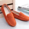 Hot Sale- Women cow suede shoes loafer big size official shoes slip on traveling shoes casual comfort breath flats for Woman zy385