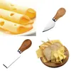 Handige Kaas Gereedschap Set 4 stks/set Eiken Handvat Mes Vork Schop Kit Raspen Voor Snijden Bakken Kaasplank Sets Boter Pizza Slicer Cutter