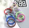 11 kleuren Hoge kwaliteit Telefoonsnoer Gum Hair Tie Meisjes Elastische haarband Ringtouw Snoep Kleur Armband Rekbaar Scrunchy M2641860