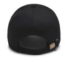 قبعة بيسبول الكلاسيكية قابل للتعديل عادي قبعة الرجال النساء لون أسود