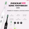 SOGUE Sonic Brosse à dents électrique Moteur Maglev électronique Charge USB 1 support 2 Tête de brosse FDA S51 Escova de Dente Eletrica Sonico C18122901