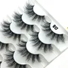5 paires naturelles 6D Faux Mink Cheveux Faux cils à la main Longs Wispies Lashes Lashes Sans cruauté sans cruauté Criss-Croix Eyelashes 7 Styles