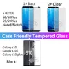 3D Curved Case Friendly Temperat Glass Skärmskydd för Samsung Galaxy S21 S20 Ultra S10 Plus S9 S8 Not 20 10 9 Huawei Mate 40 Pro med kantlim