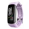 6 colori C6T Smartwatch Fitness Tracker Braccialetto sportivo Frequenza cardiaca Pressione sanguigna Smart Monitor Salute Termometro da polso temperatura intelligente