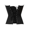 Zwarte Gestreepte Kostuum Stijl Shapewear Women Bovenborst Zipper Bustier Strapless korset Slim Body Shaper Plus Size S-6XL Corset Tops