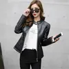 2019 neue Mode PU Leder Jacke Herbst Weiche Faux Leder Jacken Dame Motorrad Zipper Biker Jacke und Mäntel 6XL oberbekleidung